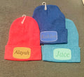 Winter Beanie with Leather Patch